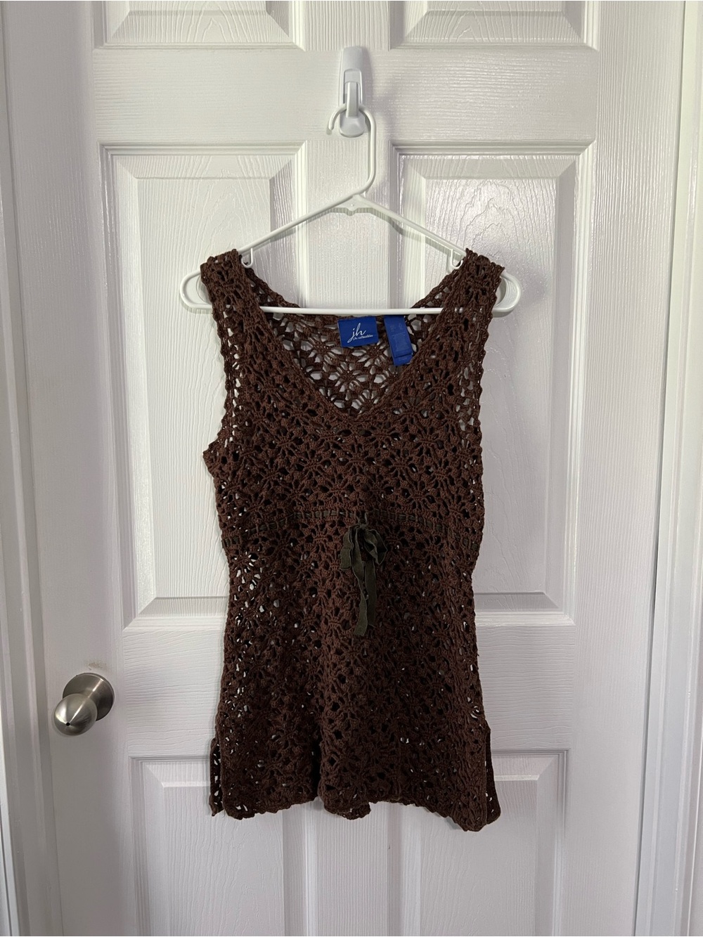 J.h. Collectibles Brown Crochet Sleeveless Top